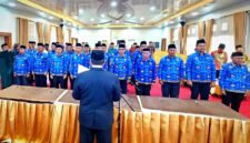 Foto prosesi pengambilan sumpah jabatan pejabat Kemenag Jambi