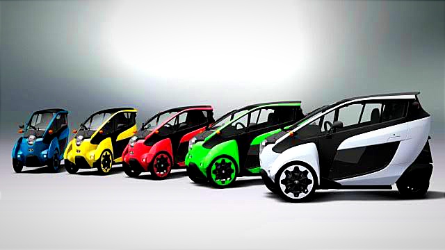 Toyota i-Road, konsep tiga roda yang memadukan karakter mobil dan sepeda motor.