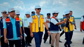 Poto : AHY Tinjau Lokasi Pembangunan Tol Palembang - Betung & Jembatan Musi V