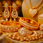Gambar Ilustrasi berbagai macam perhiasan Emas (AI)