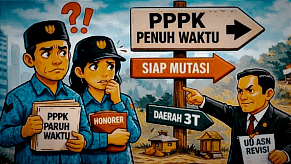 Gambar ilustrasi PPPK Paruh Waktu (AI)