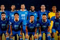 Starter Persib Bandung saat bertandang ke kandang Ratchaburi FC pada leg pertama 16 Besar ACL Two. Foto: persib