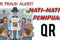 Poto : Ilustrasi penipuan code QR (sumber : AI)