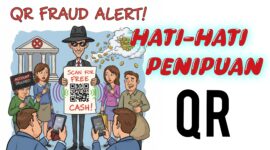 Poto : Ilustrasi penipuan code QR (sumber : AI)
