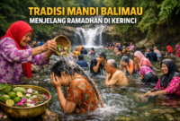Gambar ilustrasi mandi suci atau mandi balimau