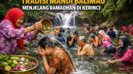 Gambar ilustrasi mandi suci atau mandi balimau