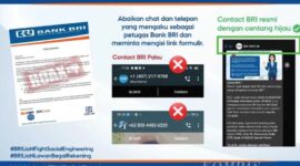 Modus penipuan rekayasa sosial atau social engineering mengatasnamakan BRI. Sumber: BRI