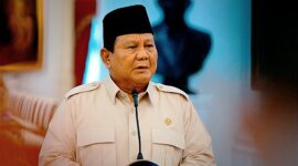 Presiden Prabowo Subianto saat memberikan keterangan pers di Istana Merdeka