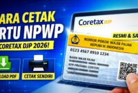 Cara cetak kartu NPWP di Coretax DJP 2026