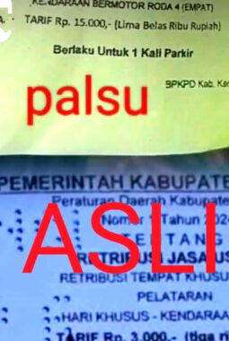 Tiket Parkir Palsu dan Parkir liar Marak di Objek Wisata Kerinci, Petugas Diminta Bertindak