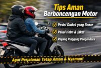Tips aman berkendara saat berboncengan
