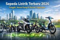 Gambar ilustrasi sepeda listrik