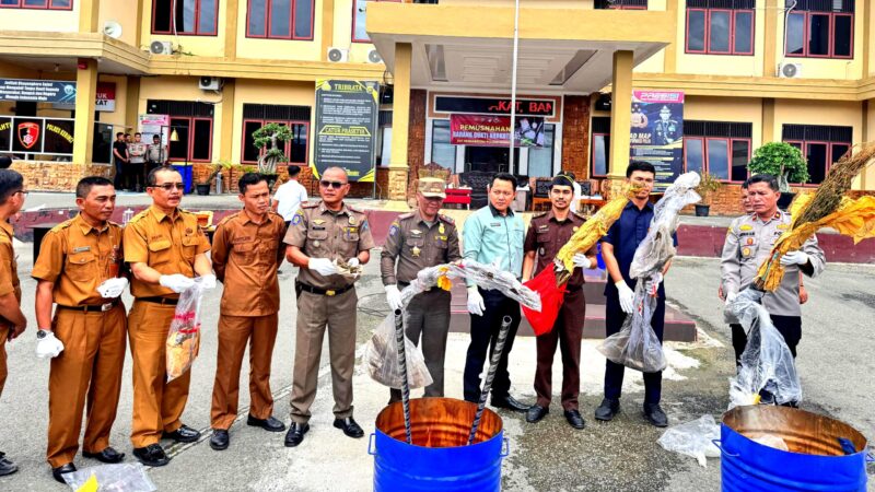 Polres Kerinci Musnahkan Sabu dan Ganja dari 18 Perkara, Hasil Penanganan 2021–2026