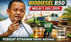 Pemerintah Terapkan Biodiesel B50 Mulai 1 Juli 2026, Perkuat Ketahanan Energi Nasional