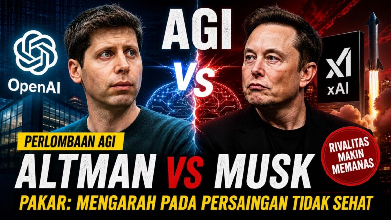 Persaingan AGI Sam Altman vs Elon Musk (ilustrasi)