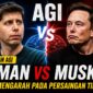 Persaingan AGI Sam Altman vs Elon Musk (ilustrasi)