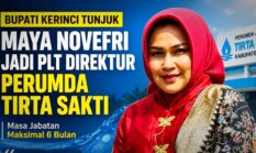 Bupati Monadi Tunjuk Maya Novefri Sebagai Plt Dirut Perumda Tirta Sakti Kerinci