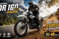 Suzuki DR 160 ABS 2026 Resmi Muncul, Motor Dual Purpose Irit Tembus 48 Km/Liter