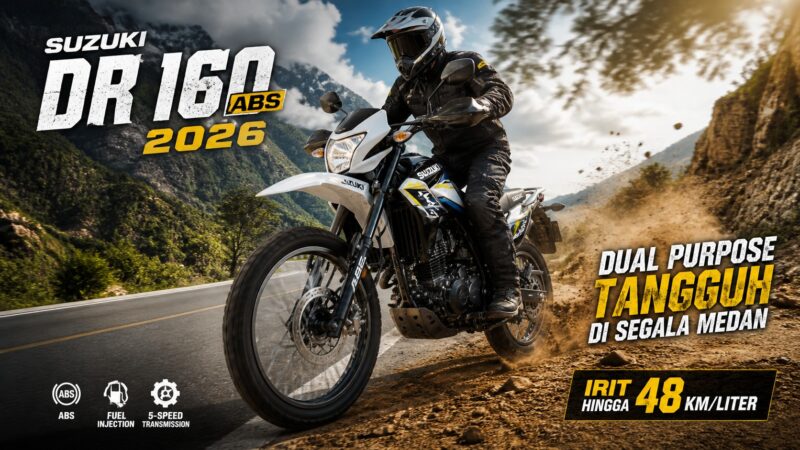 Suzuki DR 160 ABS 2026 Resmi Muncul, Motor Dual Purpose Irit Tembus 48 Km/Liter