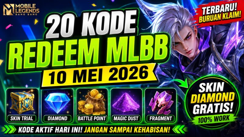 Kode Redeem MLBB 10 Mei 2026 (AI)