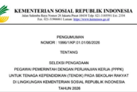 Rekrutmen PPPK Tenaga Kependidikan Sekolah Rakyat 2026 dibuka (Sumber: kemensos.go.id)