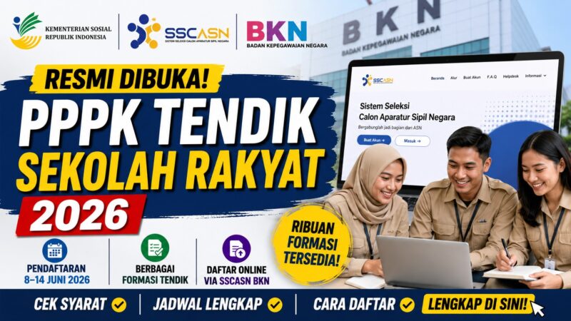 Gambar ilustrasi Pendaftaran PPPK Tendik Sekolah Rakyat 2026 Resmi Dibuka