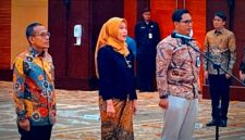 Menteri Keuangan (Menkeu) Purbaya Yudhi Sadewa melantik tiga pejabat pimpinan tinggi madya di lingkungan Kementerian Keuangan (Kemenkeu)