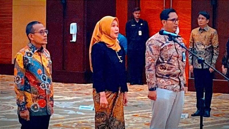 Menteri Keuangan (Menkeu) Purbaya Yudhi Sadewa melantik tiga pejabat pimpinan tinggi madya di lingkungan Kementerian Keuangan (Kemenkeu)