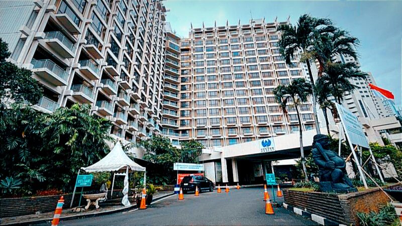 Suasana Kawasan Hotel Sultan dan The Sultan Residence pada masa Sidang Annmaning atau tegurang pengosongan, Senin (9/2/2026)