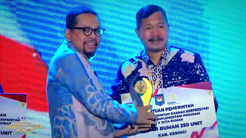 Kabupaten Kerinci Raih Terbaik II Program 3 Juta Rumah, Dapat 250 Unit Bedah Rumah