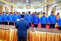 Foto prosesi pengambilan sumpah jabatan pejabat Kemenag Jambi