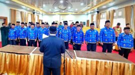 Foto prosesi pengambilan sumpah jabatan pejabat Kemenag Jambi