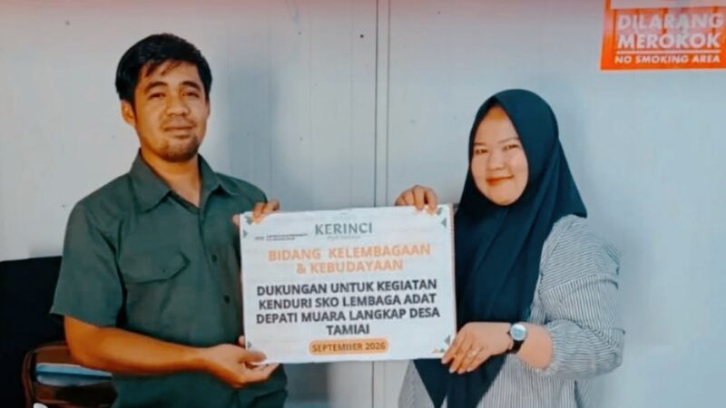PT KMH Salurkan Dukungan CSR untuk Kenduri SKO Depati Muara Langkap